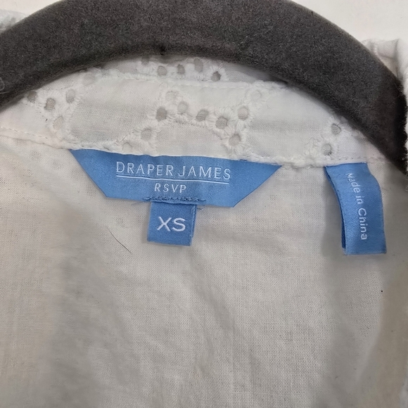 Draper James RSVP Eyelet Shirtdress tie waist Nautical picnic romantic white - Picture 7 of 8